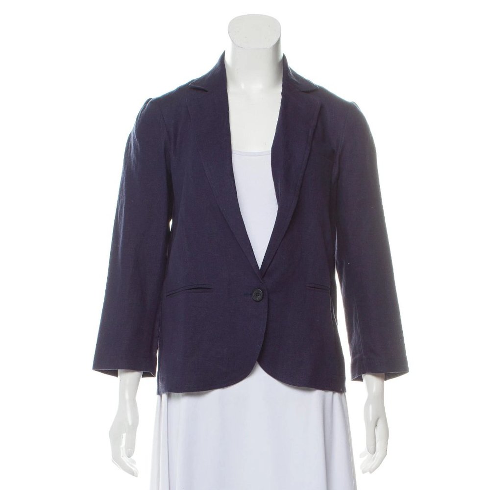 Organic by John Patrick Blue Linen Blazer